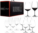 【中古】【未使用・未開封品】Riedel VINUM Pay 6 8 ミックスレッドバラエタールセット カベルネ/メルロー 4 New World ピノノノワー...