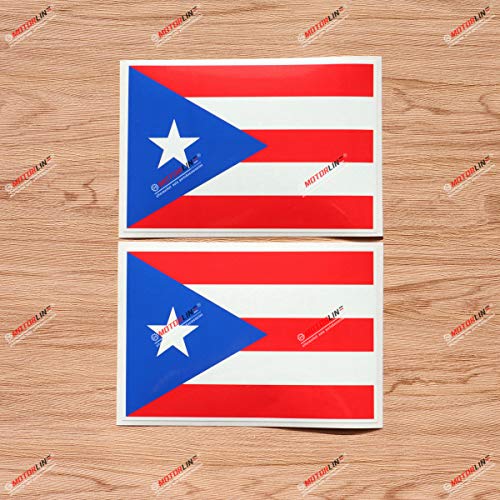 【中古】【未使用・未開封品】プエルトリコの国旗 プエルトリコ PRデカール ビニールステッカー - 2パ..