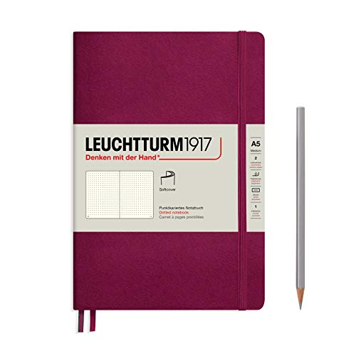 LEUCHTTURM1917/ロイヒトトゥルム Notebooks Softcover Medium (A5) ポートレッド ソフトカバー ミディアム (A5) ドット 362844