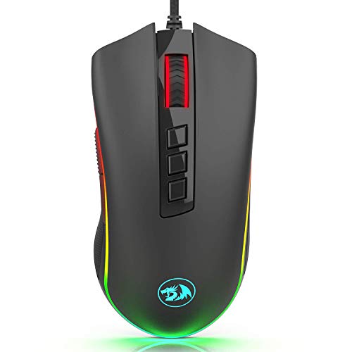 【中古】【未使用・未開封品】Redragon M711-FPS Cobra FPS Optical Switch (LK) Gaming Mouse with 16.8 Million RGB Color Backlit, 24,000 DPI, 7 Programmable Buttons [