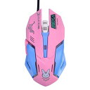 【中古】【未使用 未開封品】OW Mouse Breathing LED Backlit Gaming Mouse D.VA Genji Reaper Wired USB Computer Mouse for PC Mac E-sports Gamers 並行輸入品