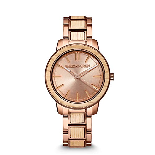 【中古】【未使用・未開封品】Original Grain レディース ウイスキー ローズゴールド 36mm アナログウ..