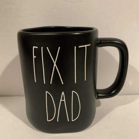 【中古】【未使用・未開封品】Rae Dunn FIX IT DAD コーヒー 紅茶 ココアマグ オールサイド ブラック -..