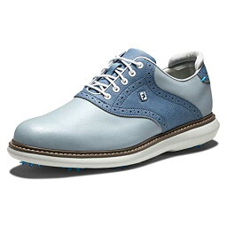 【中古】【未使用・未開封品】FootJoy Men's Traditions Golf Shoe, Grey/Blue, 7.5