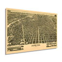 【中古】【未使用・未開封品】HISTORIX ヴィンテージ 1889 デンバー コロラド 地図 ポスター - 24x36インチ ビンテージ コロラド州デンバー ウォールアート 装飾 - オールドデ