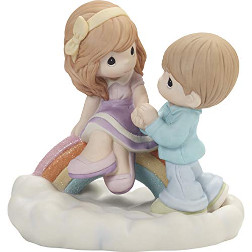 【中古】【未使用・未開封品】Precious Moments 202004 You're My Rainbow Among The Clouds カップル ビスク磁器フィギュア ワンサイズ マルチカラー