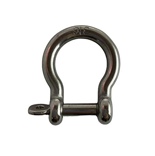 【中古】【未使用・未開封品】ステンレススチール 316 ボウシャックル ロックピン付き 1/4インチ (6mm) マリングレード 【中古】【未使用・未開封品】ステンレススチール 316 ボウシャックル ロックピン付き 1/4インチ (6mm) マリングレード