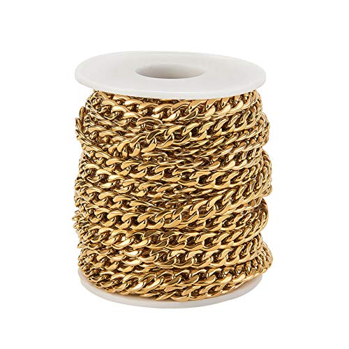 【中古】【未使用・未開封品】Airssory 32.8フィート(10メートル) ステンレススチール ゴールドメッキ ..