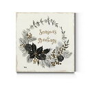 【中古】【未使用・未開封品】Renditions Gallery Season's Greetings リースウォールアート、チャーミングなクリスマス&冬のアート作品、お祭りの言葉アート、プレミアムギャ