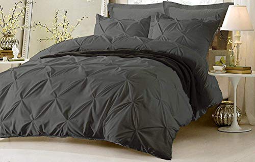 【中古】【未使用・未開封品】Kamas 布団カバー ピンチプリーツデザイン 3ピース クイーン/フル ダーク..