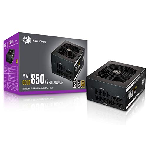 【中古】【未使用・未開封品】Cooler Master MWE ゴールド 850 V2 フルモジュラー 850W 80+ ゴールド効率 静かなHDBファン 2つのEPSコネクタ 高温反発性