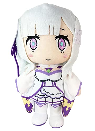 【中古】【未使用 未開封品】Great Eastern Entertainment Re Zero-Emilia ぬいぐるみ 高さ8インチ マルチカラー