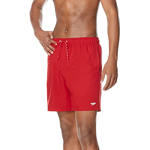 楽天AJIMURA-SHOP【中古】【未使用・未開封品】Speedo Men's Swim Trunk Mid Length Redondo Solid, High Risk Red, Medium