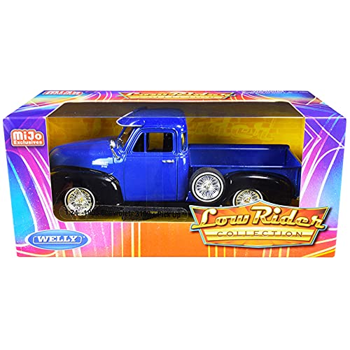 IMPREZA - 【中古】【未使用・未開封品】1953 Chevrolet 3100 Pickup Truck Blue and Black Low Rider Collection 1/24 Diecast Model Car by Welly