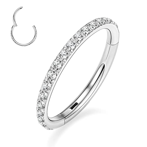 【中古】【未使用・未開封品】G23 チタン軟骨フープイヤリング コンク セプタムクリッカーリング 16G ..