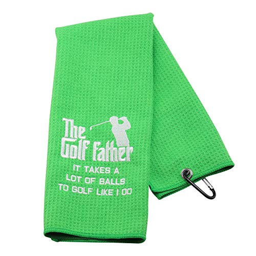 【中古】【未使用・未開封品】面白いゴルフタオルギフト The Golf Father It Takes A Lot of Golf Like I Do 父の日 誕生日 (ゴルフ父)