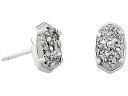 【中古】【未使用・未開封品】Kendra Scott Emilie スタッドイヤリング, One Size, プラチナ(4)