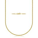 【中古】【未使用・未開封品】PORI JEWELERS ゴールドメッキ スターリングシルバー ダイヤモンドカット ロープチェーンネックレス 1.5mm-7.5mm イタリア製 7インチ-30インチ,|詳細画像