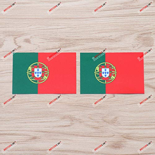 【中古】【未使用・未開封品】ポルトガル ポルトガル国旗 ビニールデカールステッカー - 2パック 反射..