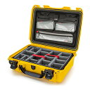 【中古】【未使用・未開封品】Nanuk 925 防水機内持ち込みハードケース 蓋オーガナイザーとパッド入り仕切り付き - イエロー (925-6004)