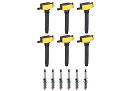 【中古】【未使用・未開封品】ENA 6個セット 高耐久 イグニッションコイルパック プラチナスパークプラグ6個付き Chrysler Dodge 200 3.6...