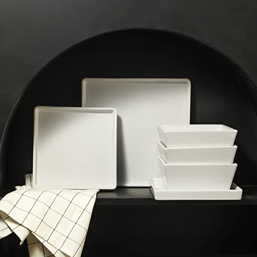 【中古】【未使用・未開封品】Stone Lain グレース スクエア ストーンウェア ディナーウェア セット 12点 4人用 ホワイト 【中古】【未使用・未開封品】Stone Lain グレース スクエア ストーンウェア ディナーウェア セット 12点 4人用 ホワイト