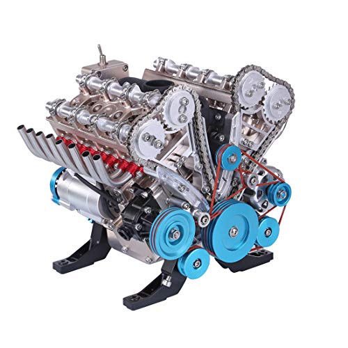 【中古】【未使用・未開封品】HMANE V8 エンジンモデルキット 大人用 500個以上 1:3 金属機械エンジンモデル DIY 組立 物理おもちゃ ギフト