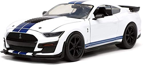 【中古】【未使用・未開封品】JADA TOYS 1/24 フォード マスタング シェルビー GT500 2020 ホワイト/ブルーストライプ Ford Mustang Shelby GT500 BigTime Muscle 32663 [並行