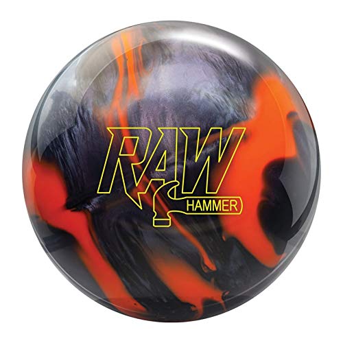 【中古】【未使用・未開封品】Hammer Raw Hammer ドリル加工済みボーリングボール オレンジ/ブラック 15ポンド