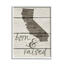 【中古】【未使用・未開封品】Stupell Industries Born and Raised California, Daphne Polselliによるデ...