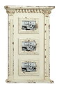 【中古】【未使用・未開封品】Deco 79 ビンテージ木製壁フォトフレーム 幅18インチ x 高さ27インチ ホワイト