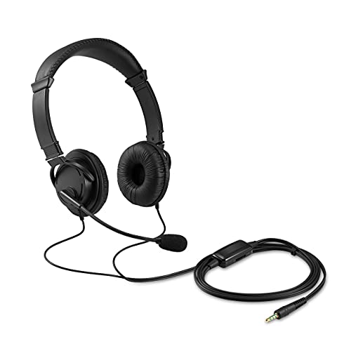Sound-Isolating Type - 【中古】【未使用・未開封品】Kensington Hi-Fi ヘッドフォン マイク&音量コントロールボタン付き (K33597WW)