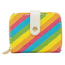 【中古】【未使用・未開封品】Loungefly Disney Sequin Rainbow Minnie Mouse Zip Around Wallet