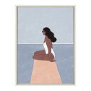 【中古】【未使用・未開封品】Kate and Laurel Sylvie Waiting for Framed Canvas by Maja Tomljanov...