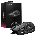 【中古】【未使用・未開封品】EVGA USB ゲーミングマウス X15 MMO 8K 有線 ブラック カスタマイズ可能 16000DPI 5プロファイル 20ボタン エルゴノミック 904-W1-15BK-KR(2)