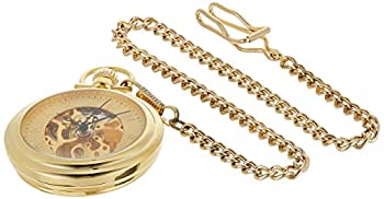 【中古】【輸入品・未使用】Akribos XXIVメンズ AKR453YGメカニカル スケルトンゴールドトーン 懐中時計