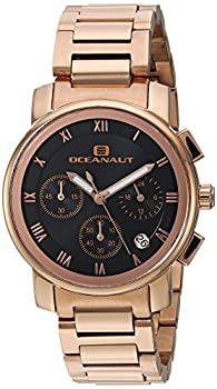 【中古】【輸入品・未使用】Oceanaut レディース リビエラ」クォーツステンレススチールカジュアルウォッチ、カラー:ローズゴールドトーンダウン(モデル:Oc0633) ブラッ