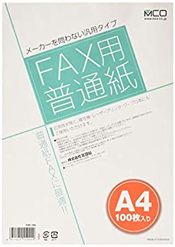 【中古】【未使用未開封】ミヨシ MCO FAX用普通紙 A4 100枚入り FXP-100