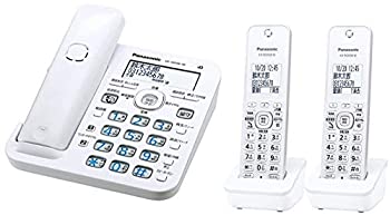 【中古】パナソニック コードレス電話機(子機2台付き) VE-GD56DW-W