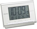 【中古】【未使用未開封】セイコー クロック 目覚まし時計 電波 デジタル カレンダー 温度 湿度 表示 白 パール SQ698S SEIKO(2)