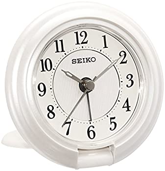 【中古】セイコー クロック 目覚まし時計 トラベラ アナログ 白 QQ637W SEIKO