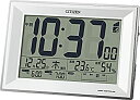 【中古】【未使用未開封】CITIZEN シチズン 置き時計 電波時計 温度計・湿度計付き パルデジットワイドDL 白 117x173x57mm 8RZ151-0...