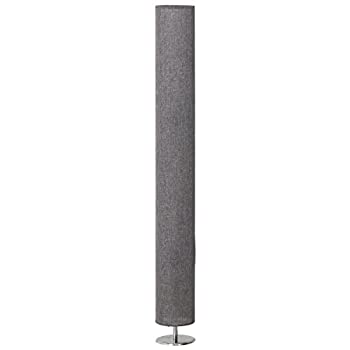 【中古】不二貿易 ファブリック フロアランプ ラウンド 高さ120cm (電球2個使用) グレー 32031