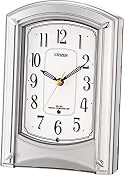 【中古】シチズン 置き時計 電波 アナログ モダンライフ687 銀色 CITIZEN 4RY687-019