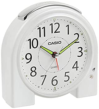 【中古】【未使用未開封】CASIO(カシオ) 目覚まし時計 アナログ ベル音アラーム ホワイト TQ-377-7JF