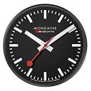 【中古】【未使用未開封】MONDAINE (モンディーン) 掛け時計 ウォールクロック ブラック A990.CLOCK.64SBB