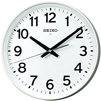 【中古】セイコー クロック 掛け時計 電波 アナログ オフィスタイプ 白 KX317W SEIKO