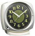 【中古】【未使用未開封】リズム(RHYTHM) 目覚まし時計 アナログ コールマン657 集光文字板 連続秒針 電子音 アラーム 銀色 RHYTHM 8RE65...