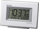 【中古】【未使用未開封】リズム(RHYTHM) 目覚まし時計 電波 デジタル フィットウェーブD170 温度 ・ 湿度 計付き カレンダー 白 RHYTHM 8RZ170SR03