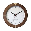 【中古】フォーカス・スリー 置き時計 ブラウン 直径26.5×奥行4.5cm